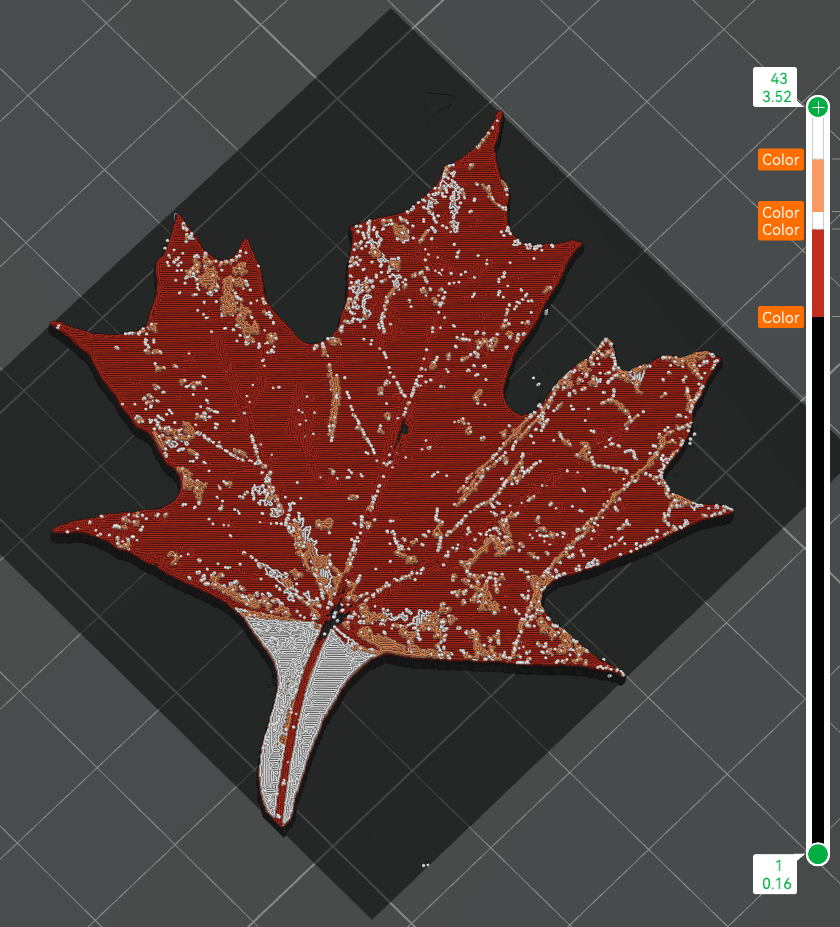 Red Maple Leaf - Fridge Magnet - 0.2mm nozzle