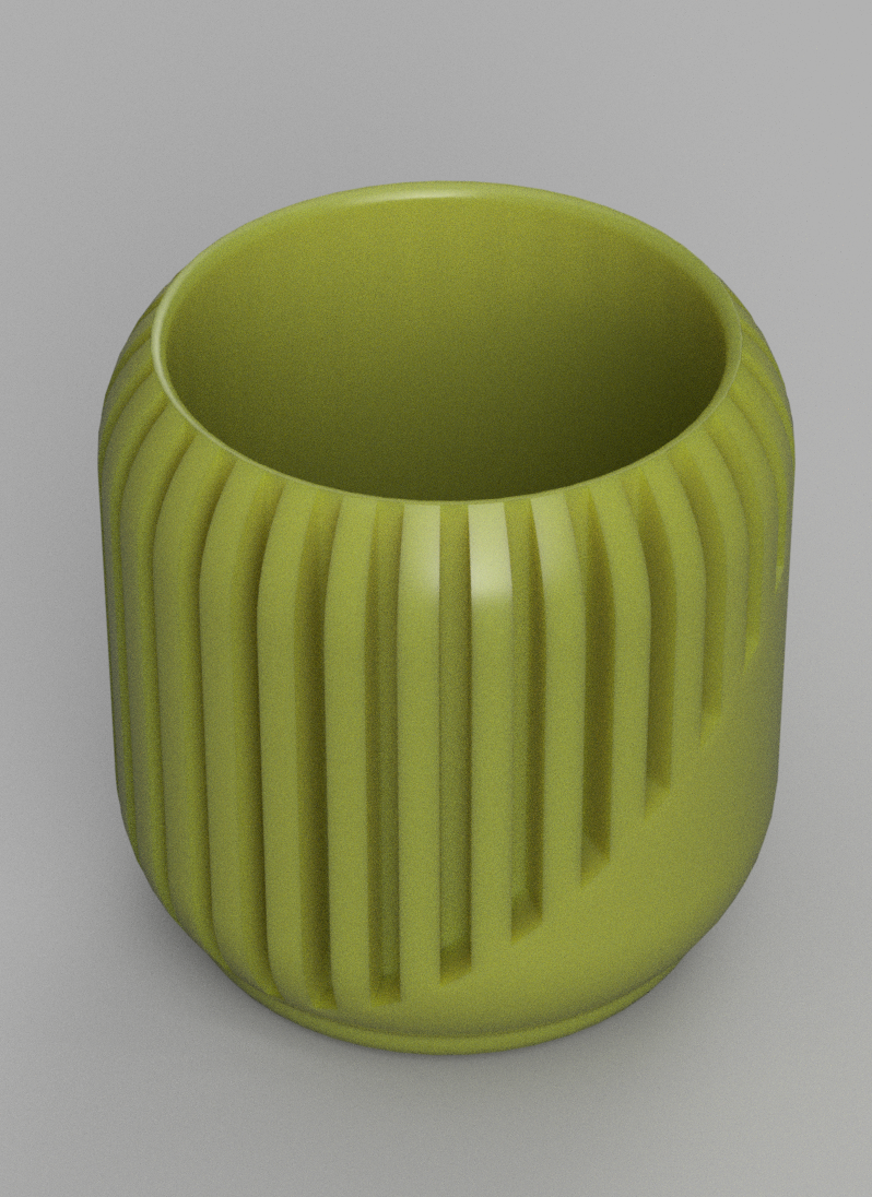 MODERN RIBBED PLANTER
