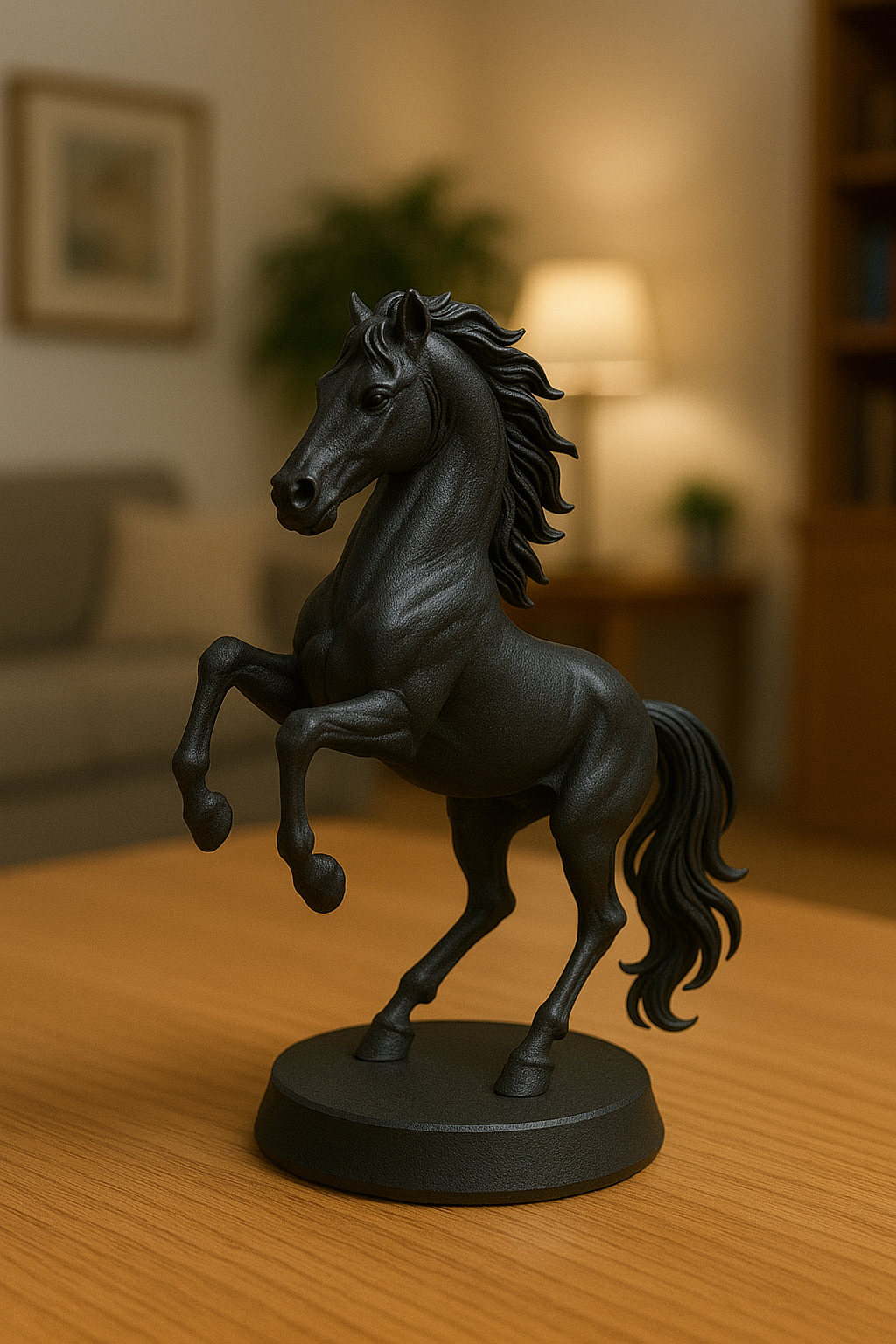 Majestic Modern Wild Bronco Figurine Art