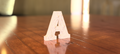 Standing Letter A Floral Gypsum Style
