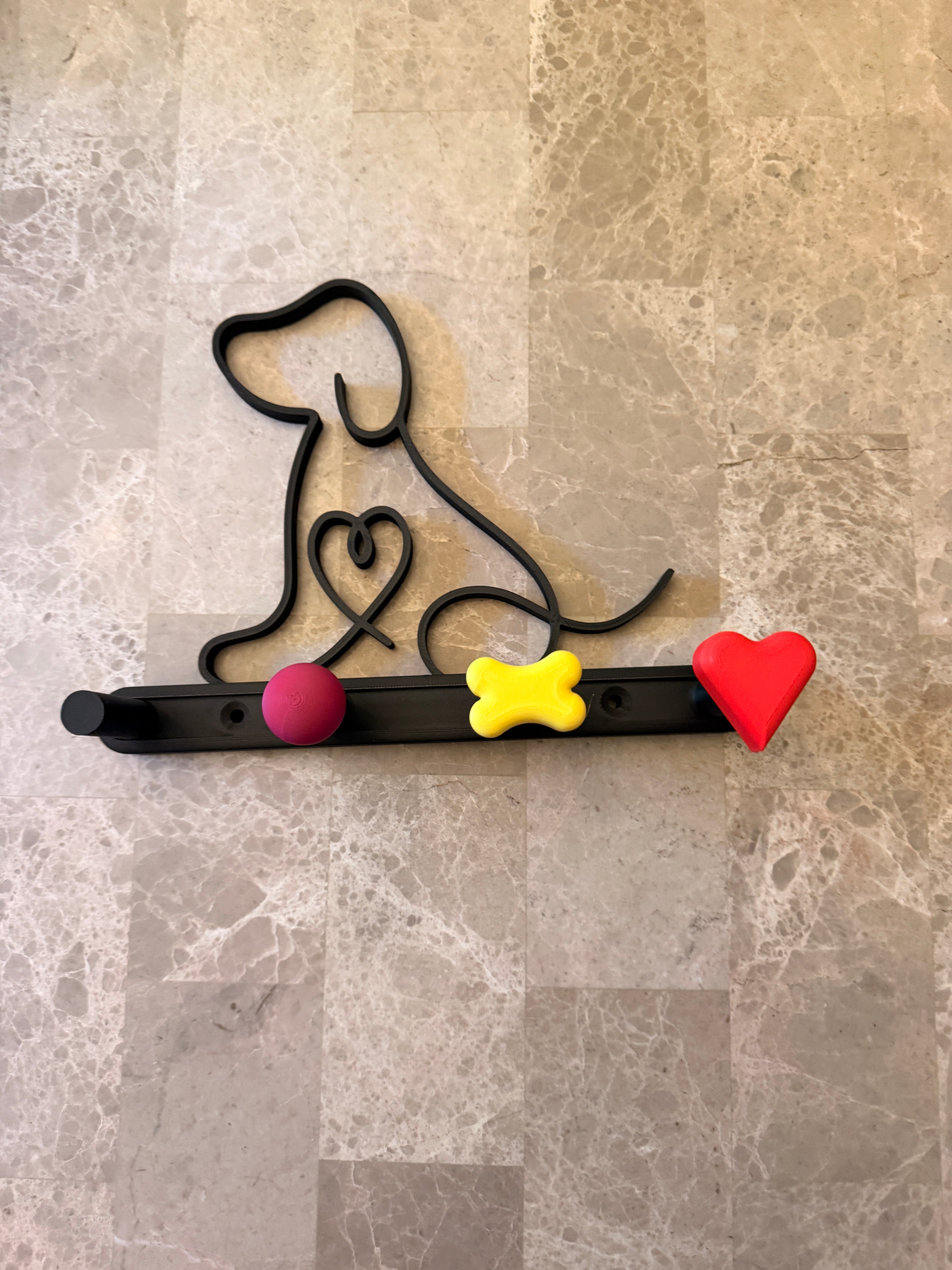 Dog leash holder (multiple options for knobs)