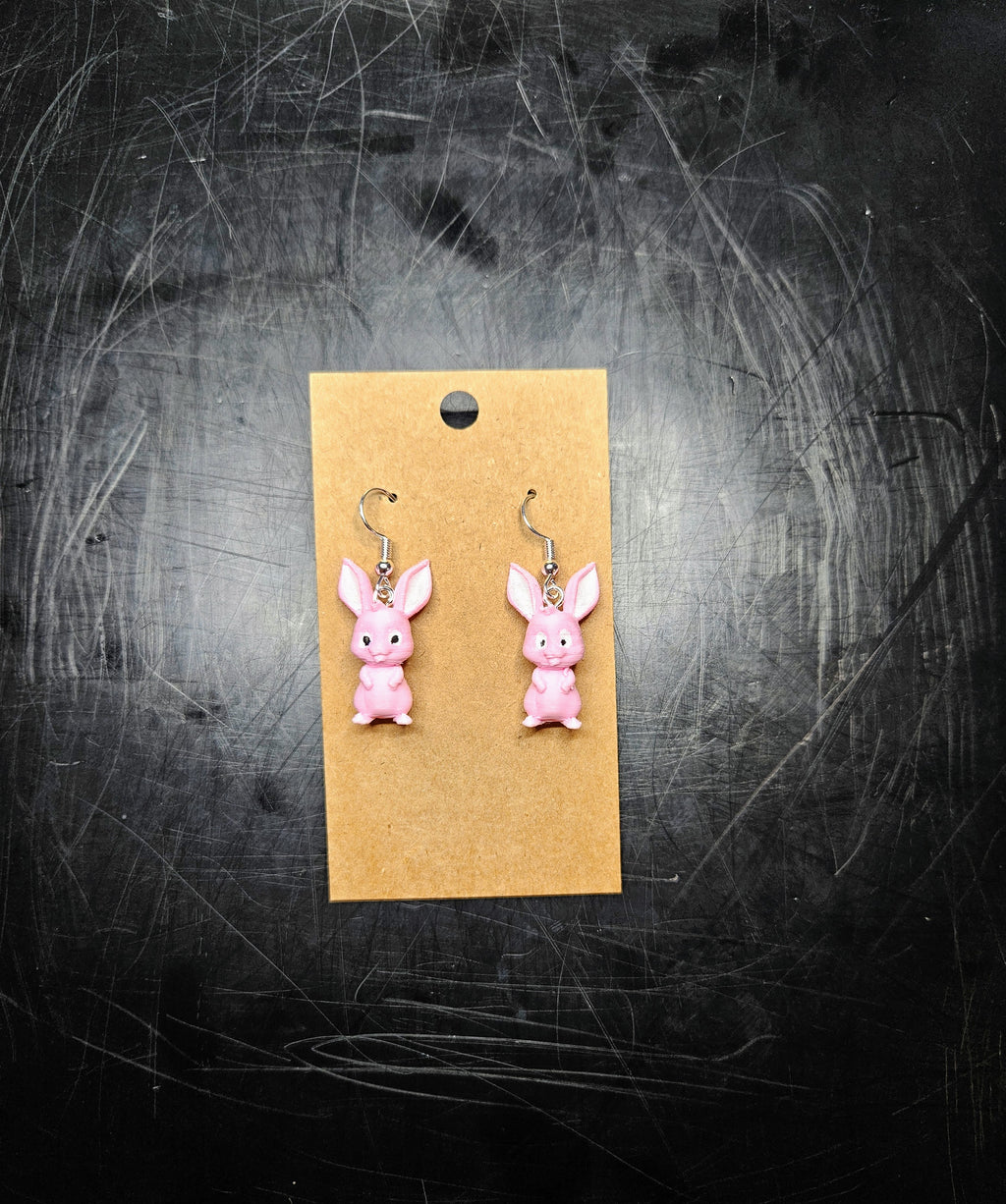 Sweet Pink Bunny Earrings