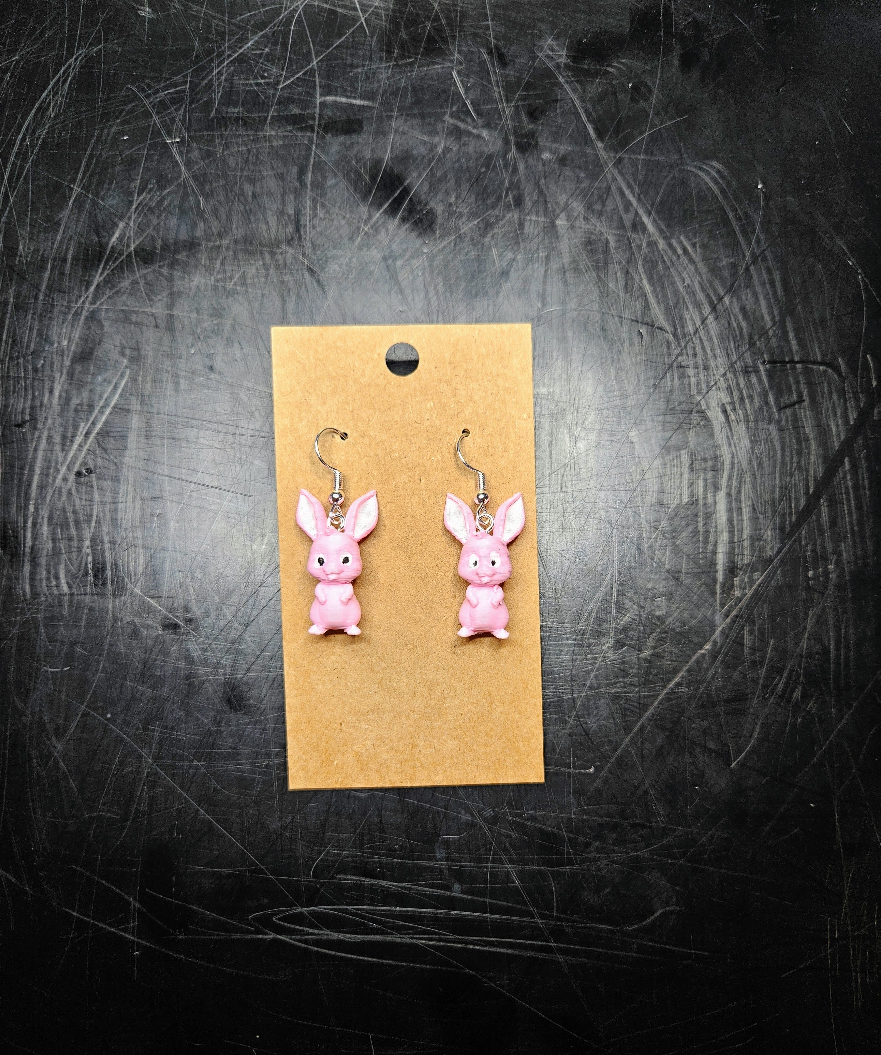 Sweet Pink Bunny Earrings
