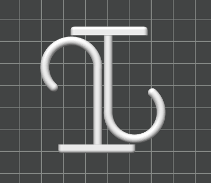 Round hook T-shaped