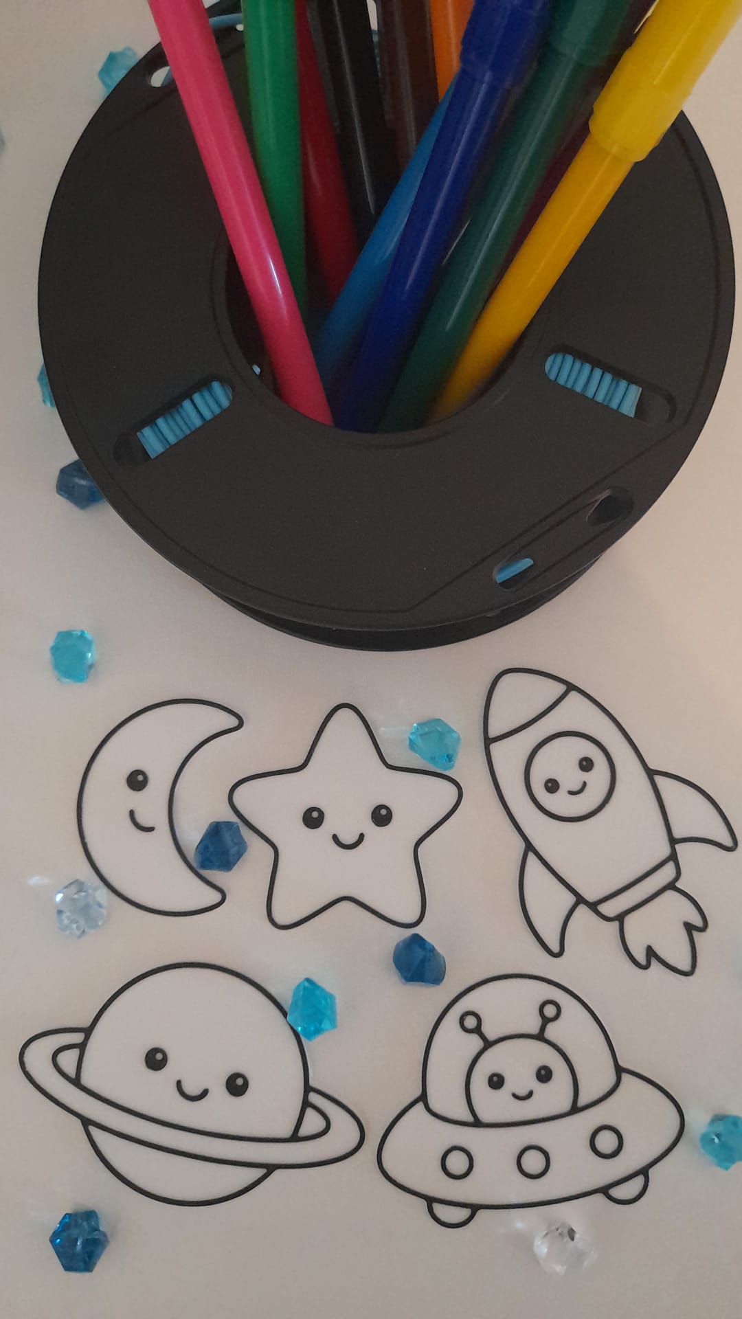 Kit Pintura Infantil Espacial Fofo. Fácil Imprimir
