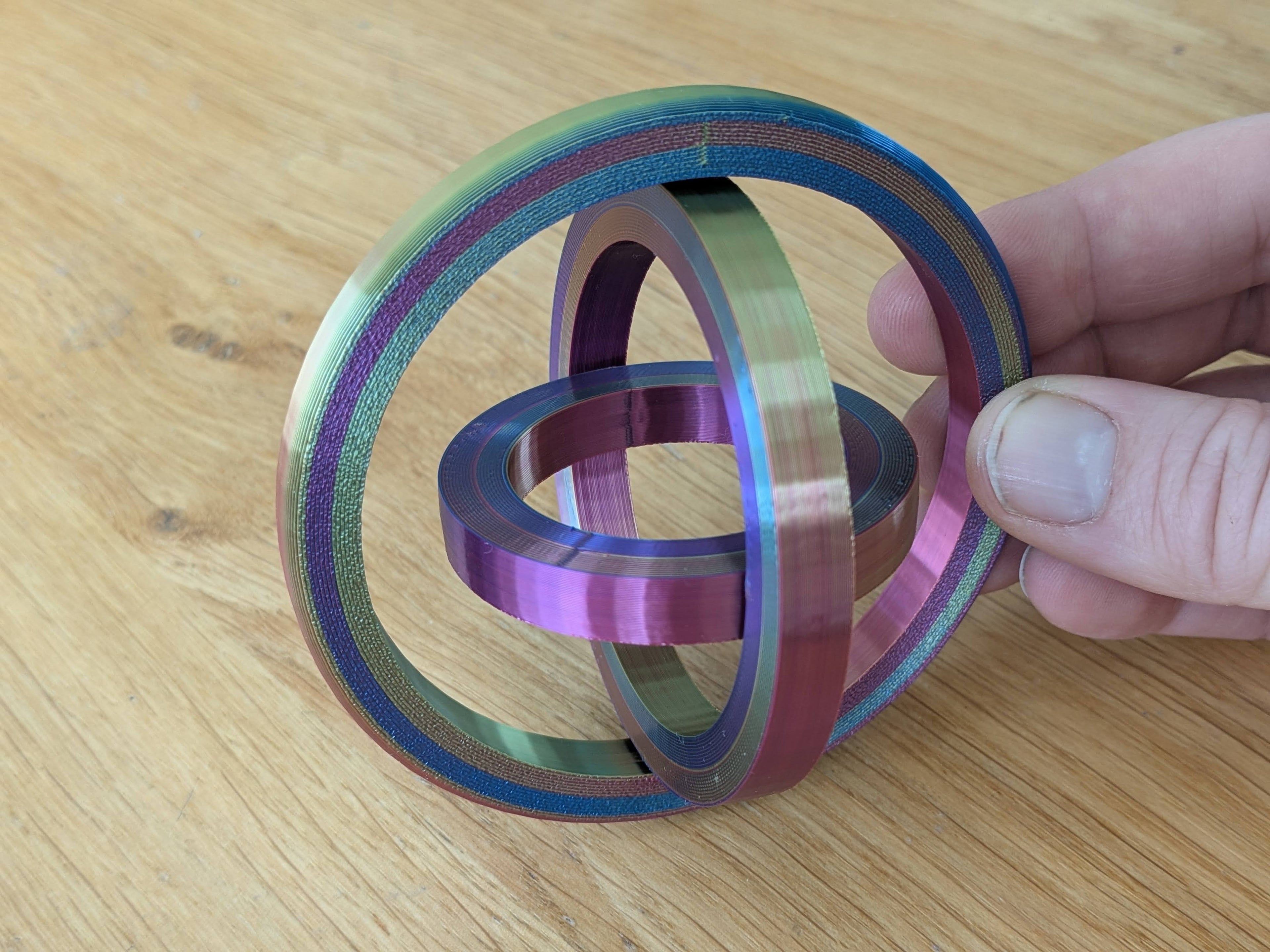 Raptor Gimbal 2 axis print in place fidget toy