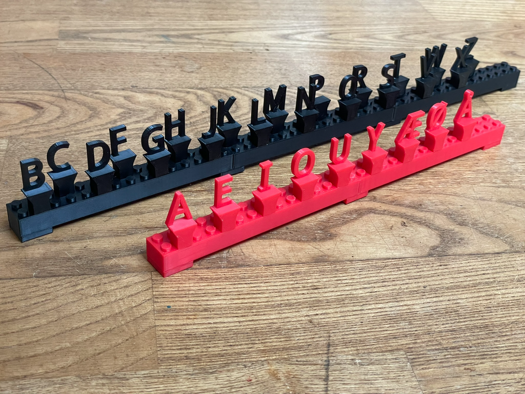 Alphabet letters for bricks