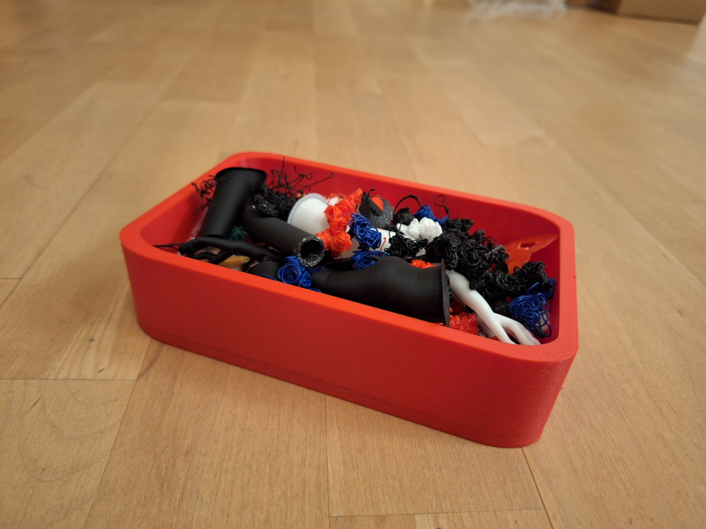 Simple 3D printer purge/waste tray