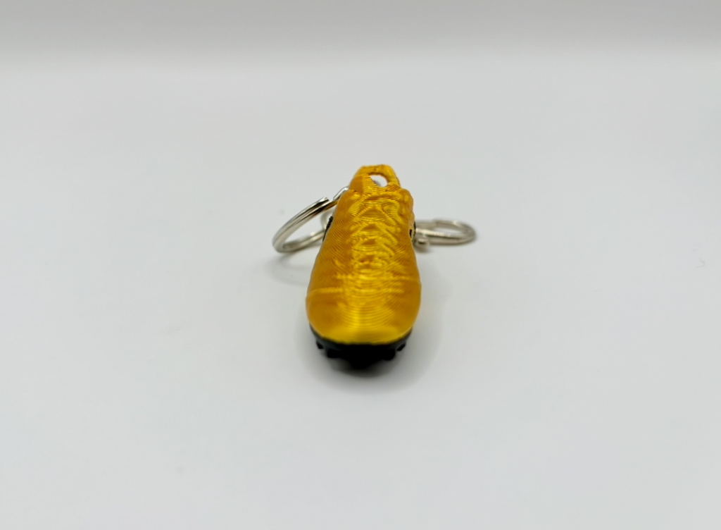 Mini Golden Soccer Cleats Keychain