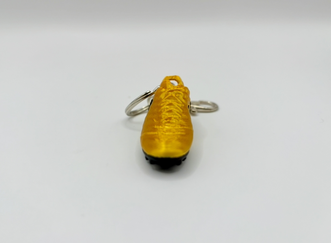 Mini Golden Soccer Cleats Keychain