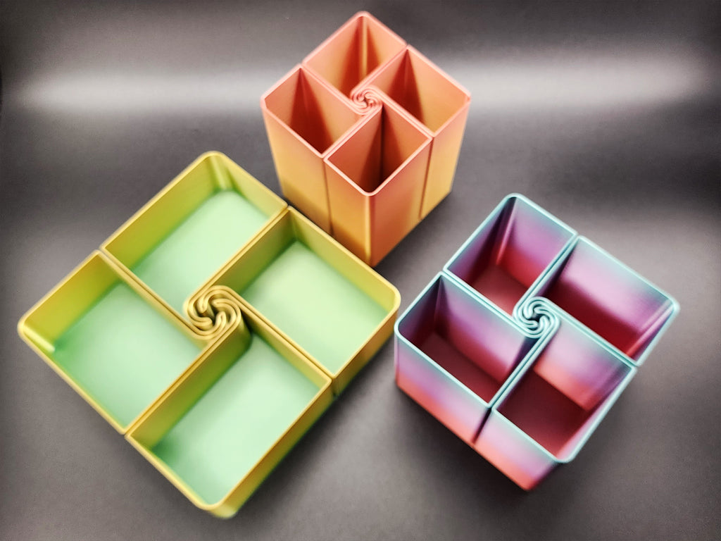 4 Compartment Caddy with a Twist - Vase Mode