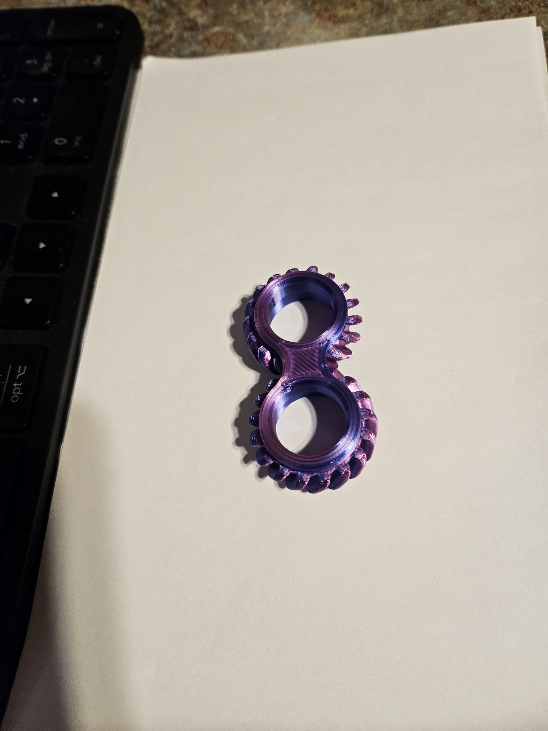 Helical Gear x2 Fidget - Snap Fit (no glue)