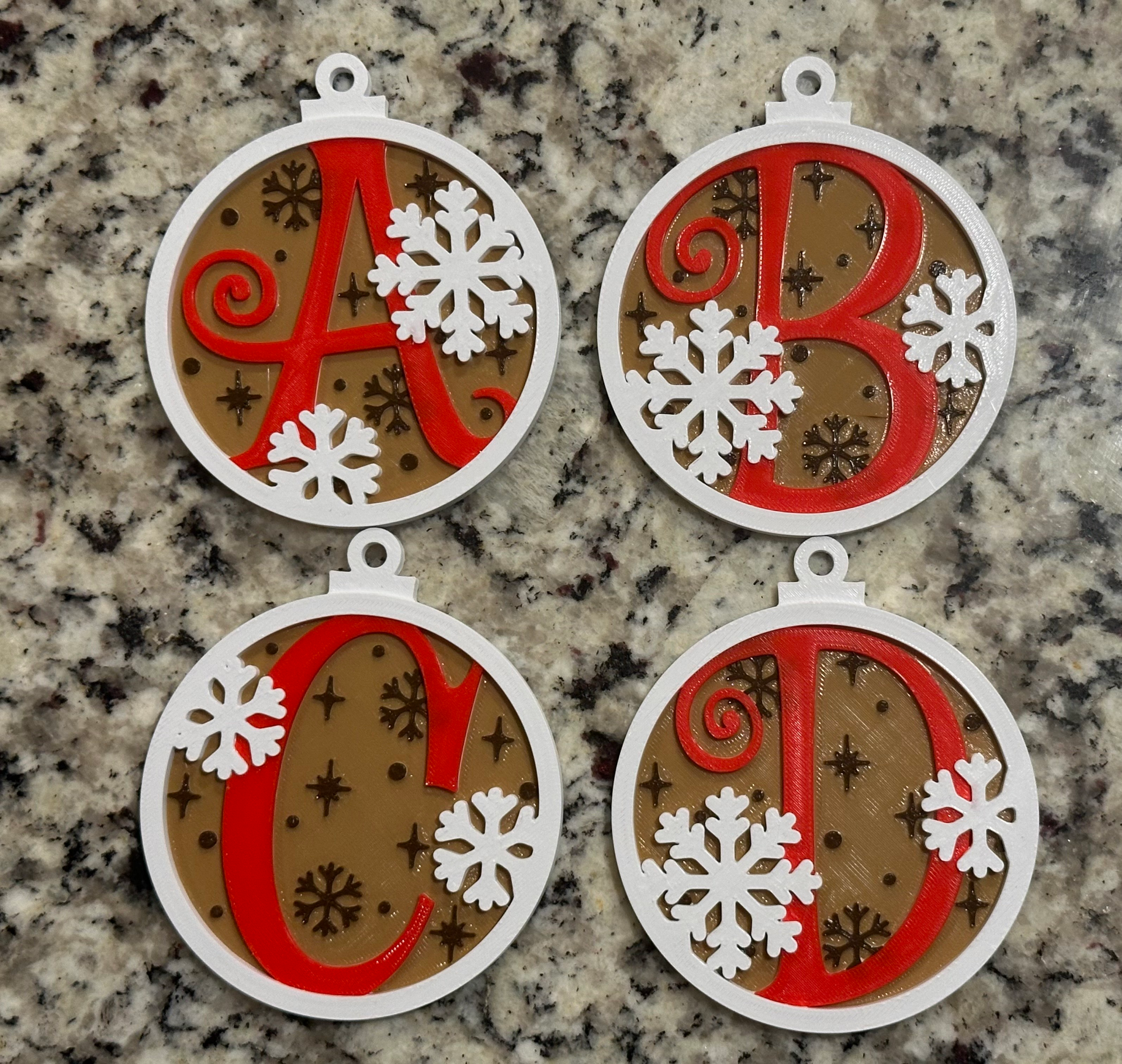 Monogram Letter Ornaments Full Alphabet