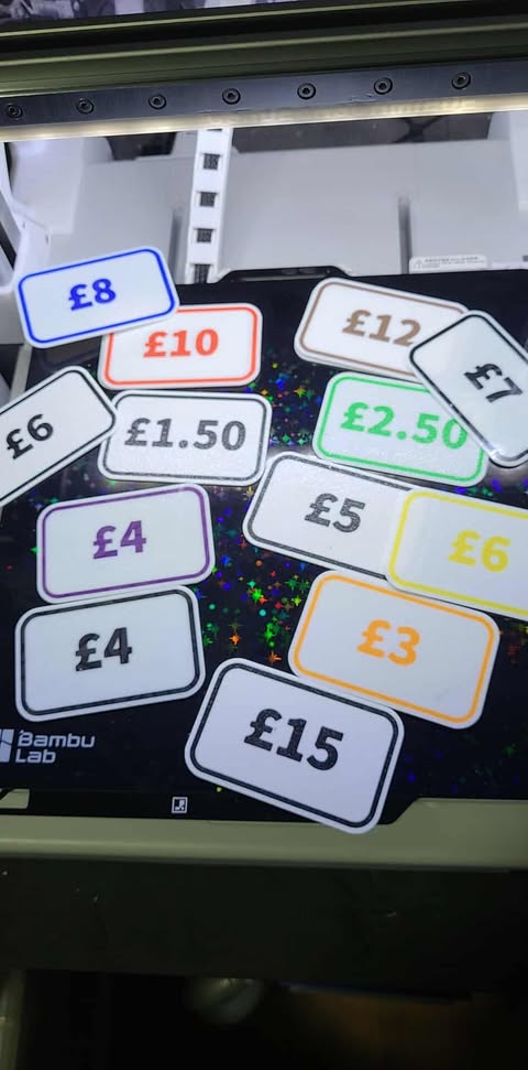 £ uk GBP price tags £1-£20