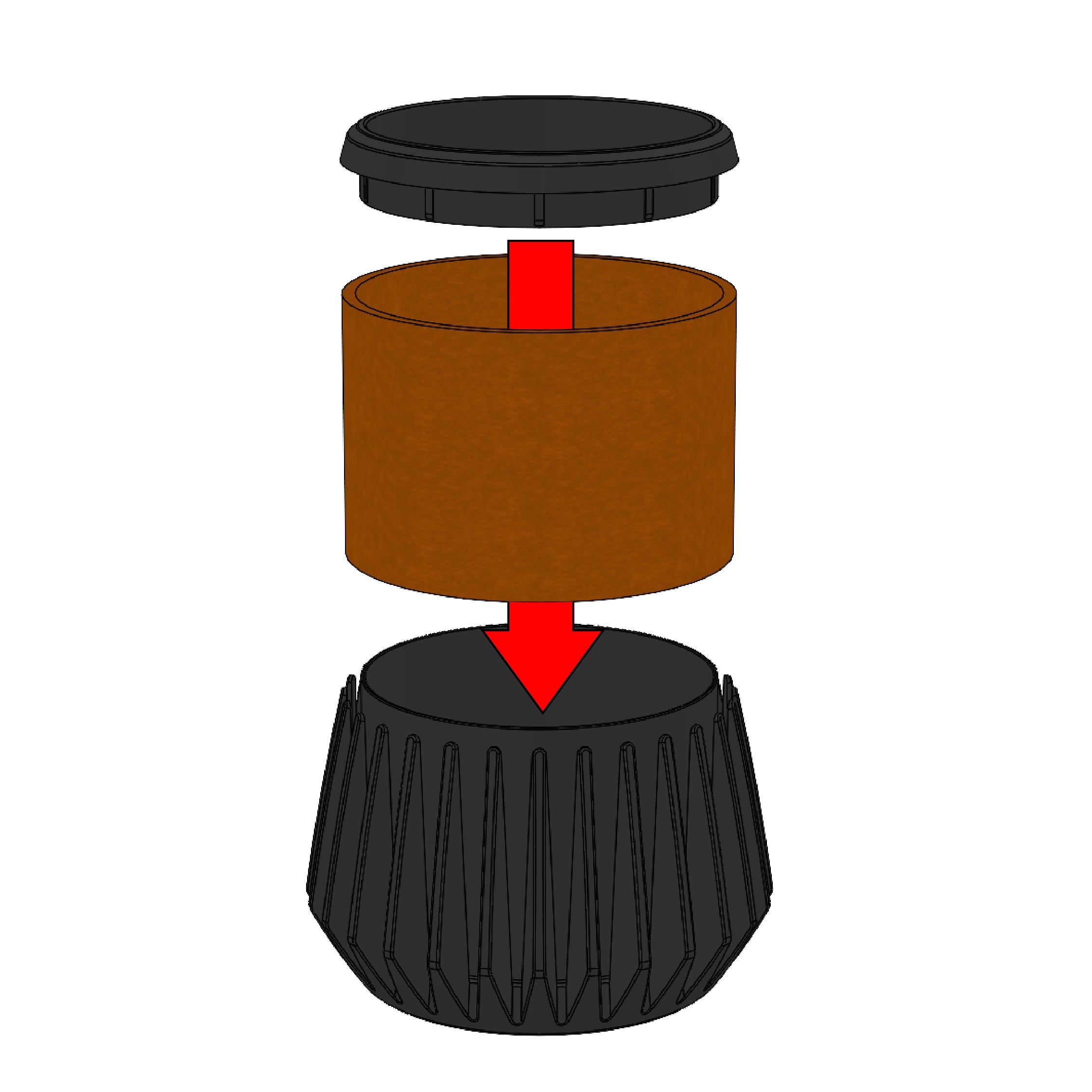 Cardboard Spool Flower Pot