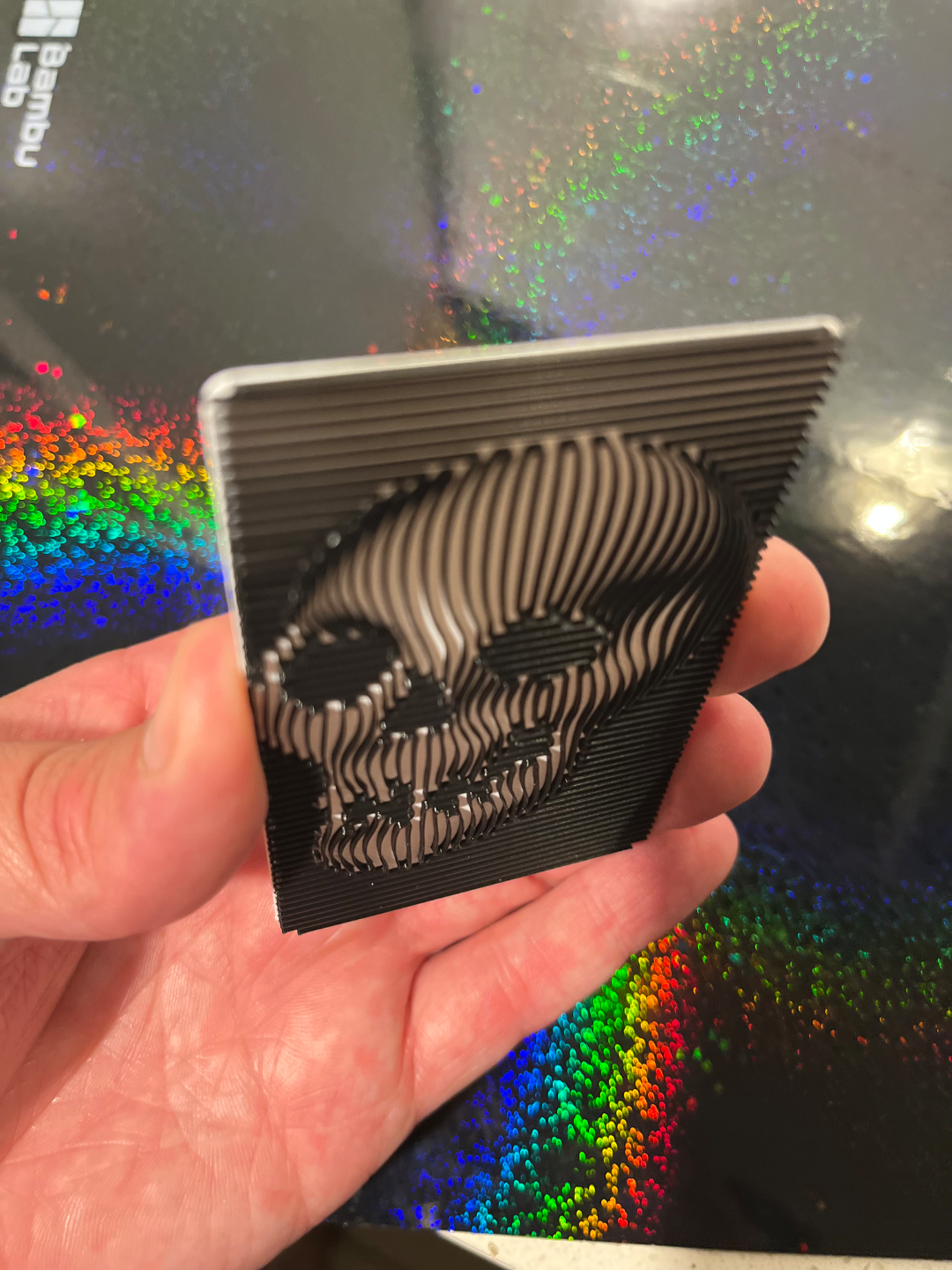 Optical Illusion Skull Card