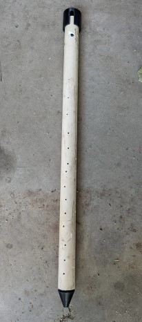 Deep drip watering stake using 1" PVC pipe