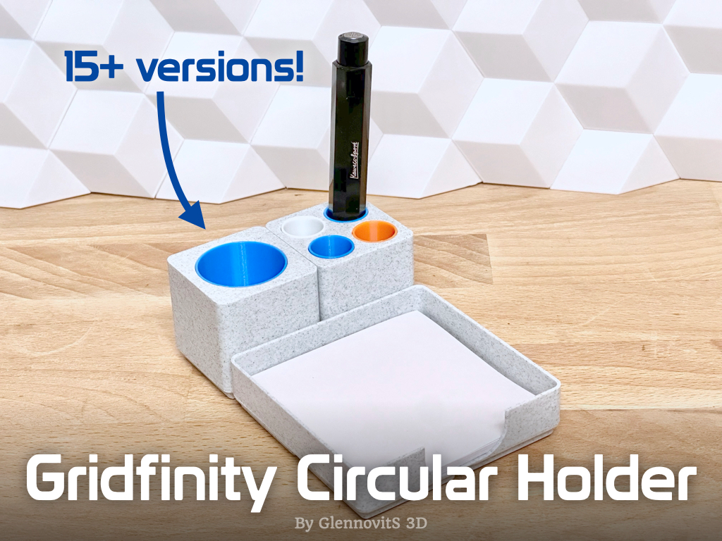 Gridfinity Circular Holder - Clean stand, easy use