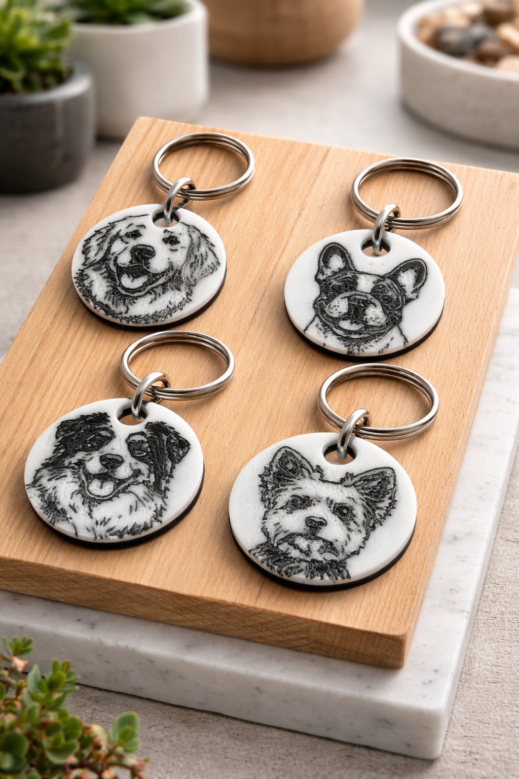 Dog keychain