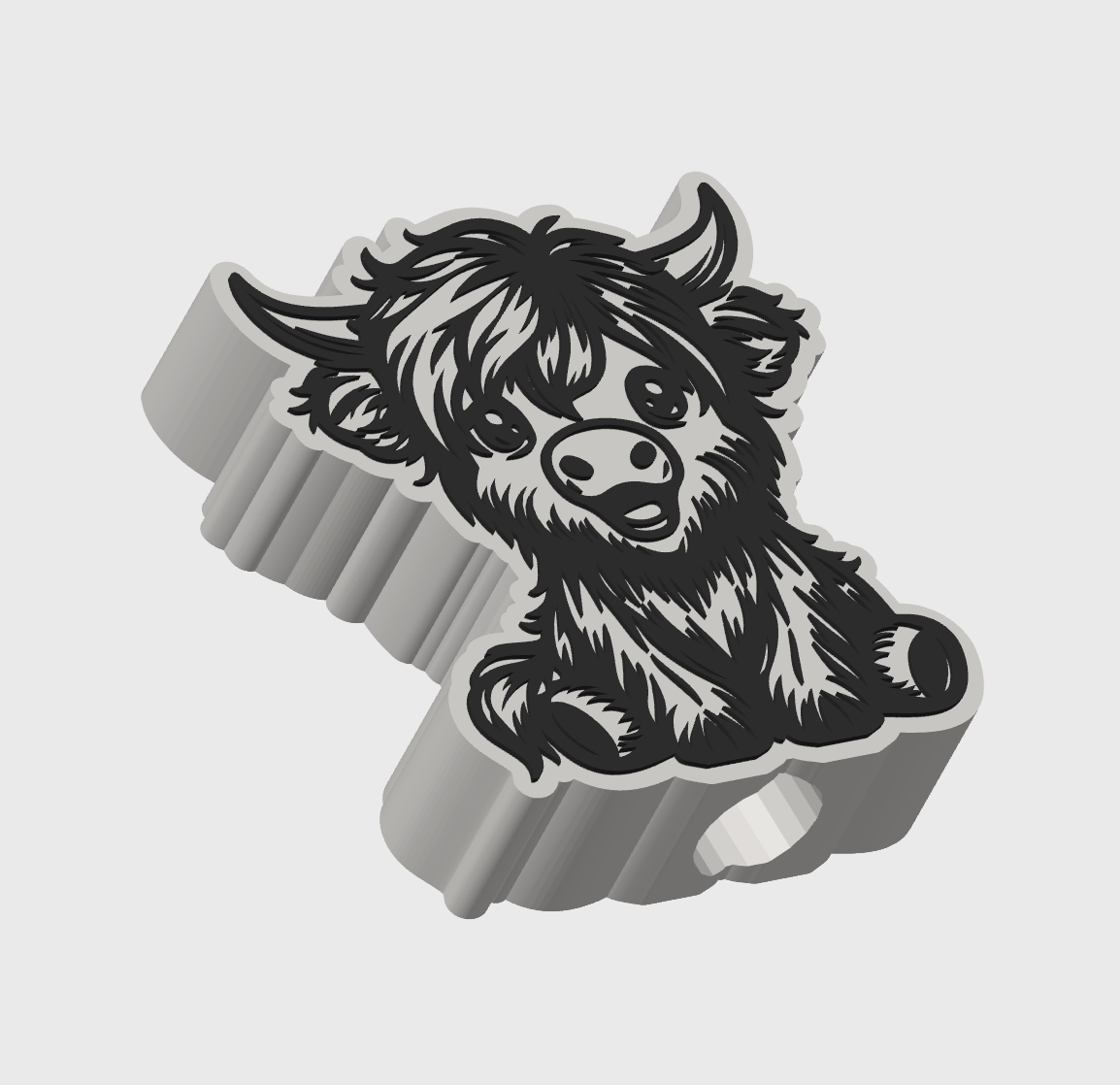 Highland Cow Straw Topper | 10mm Tumbler Accessory