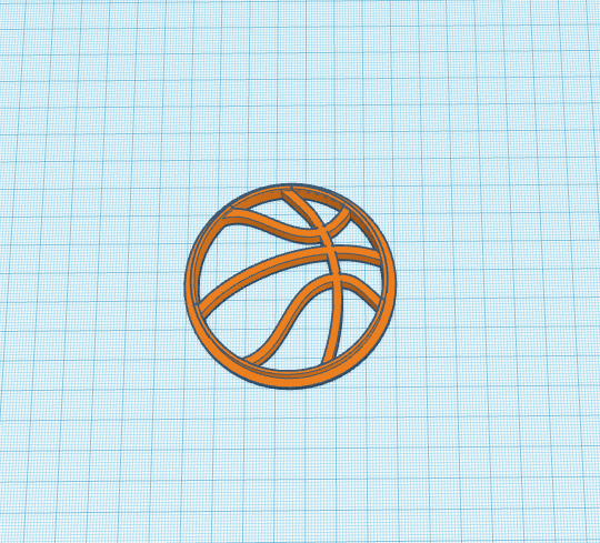 Basketball cookie cutter