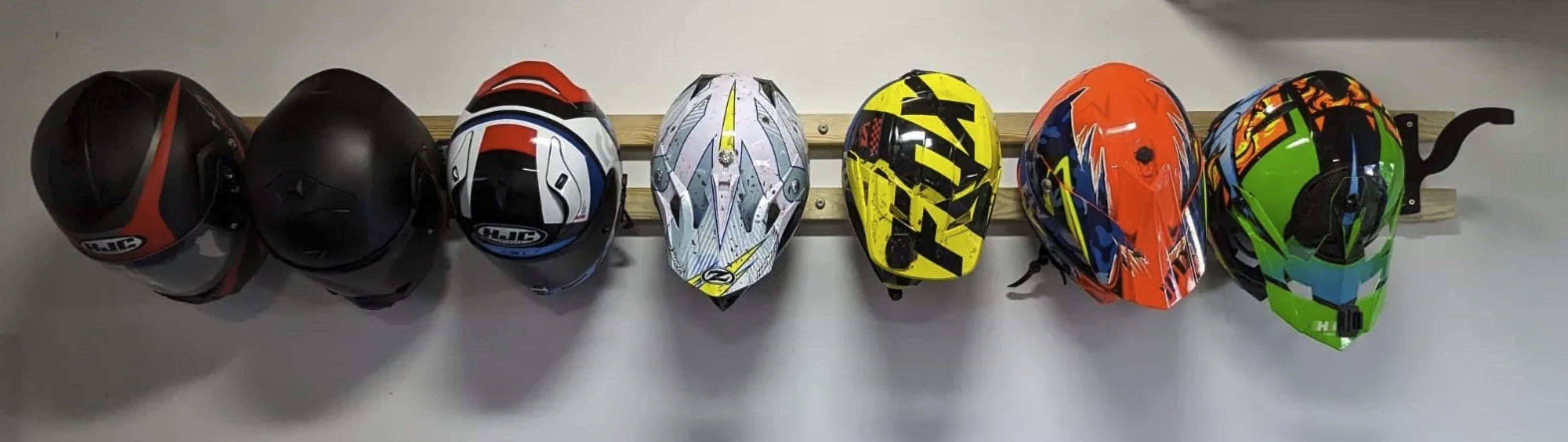 Hanger for moto helmet.
