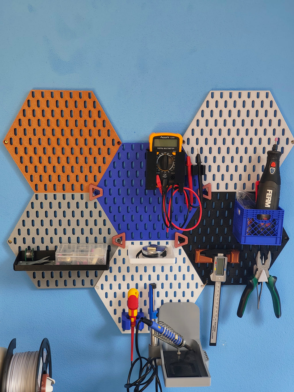 Hexagonal skadis v2 joints + inverted