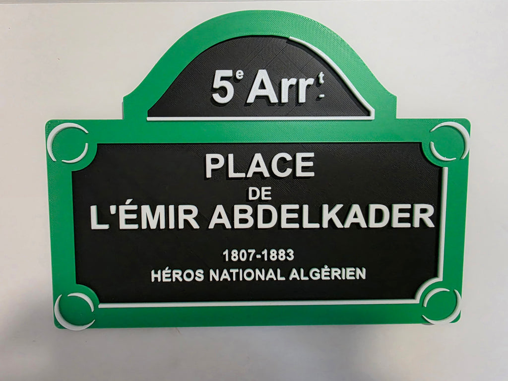 France Street Plate Algeria Abd El Kader