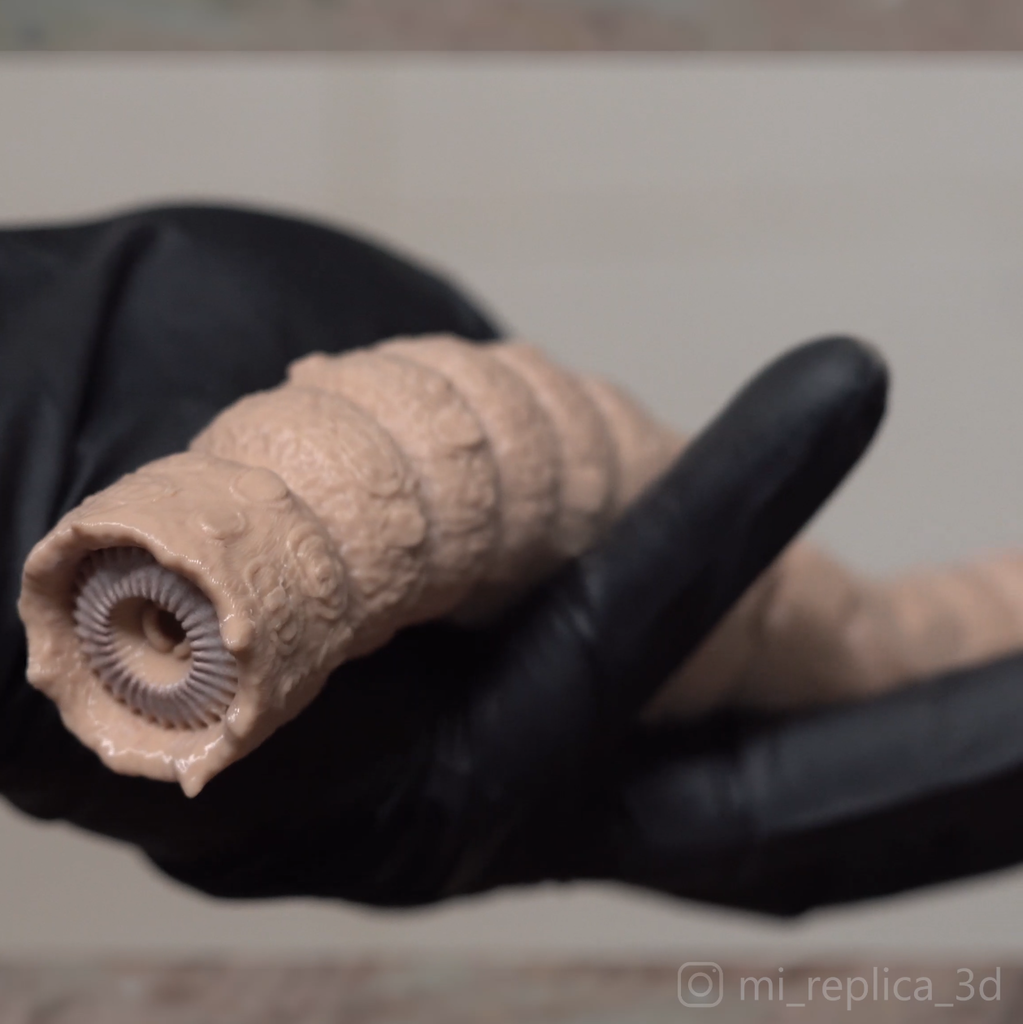 Dune Flexi Sandworm. Print in Place. Support Free.