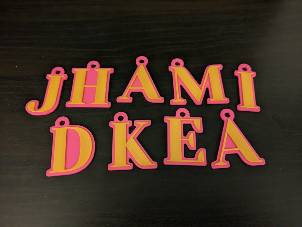 Initials / Letters Keyrings
