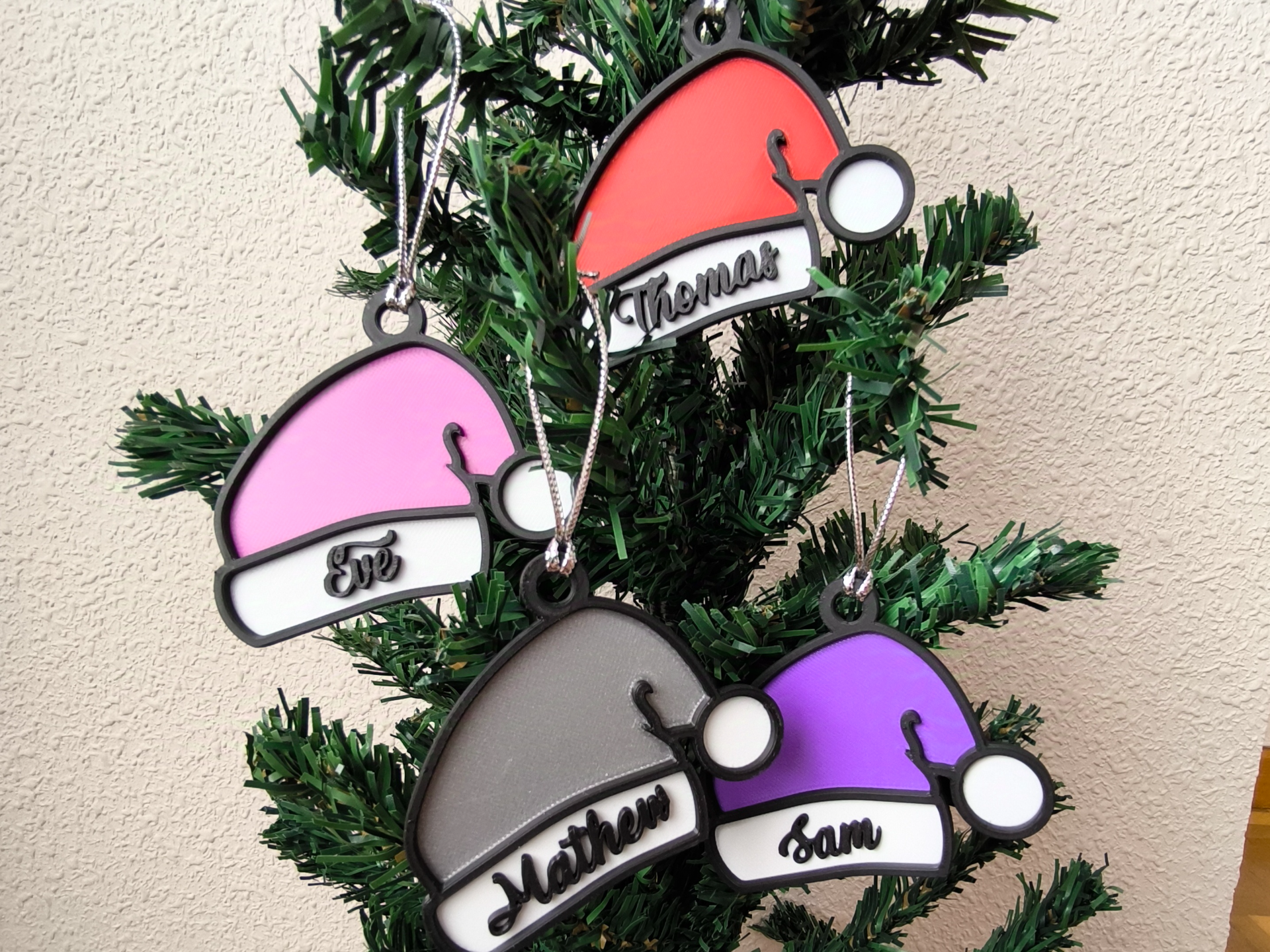Santa hat Christmas tree ornament