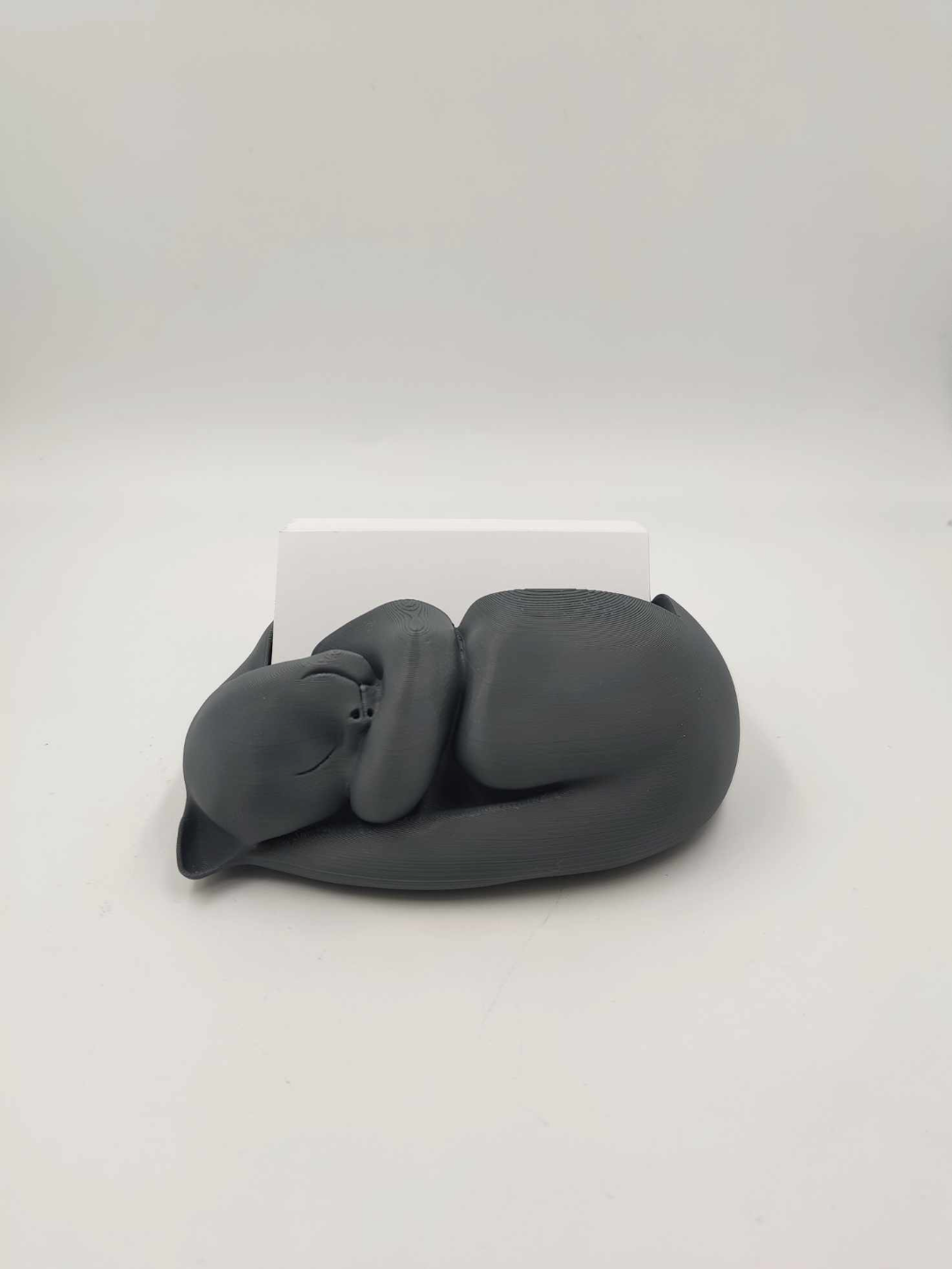 Adorable Sleeping Cat Business Card Holder