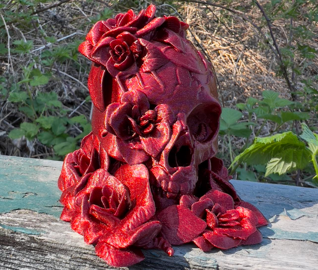 Death and Beauty Roses Skull COMMERCIAL USE