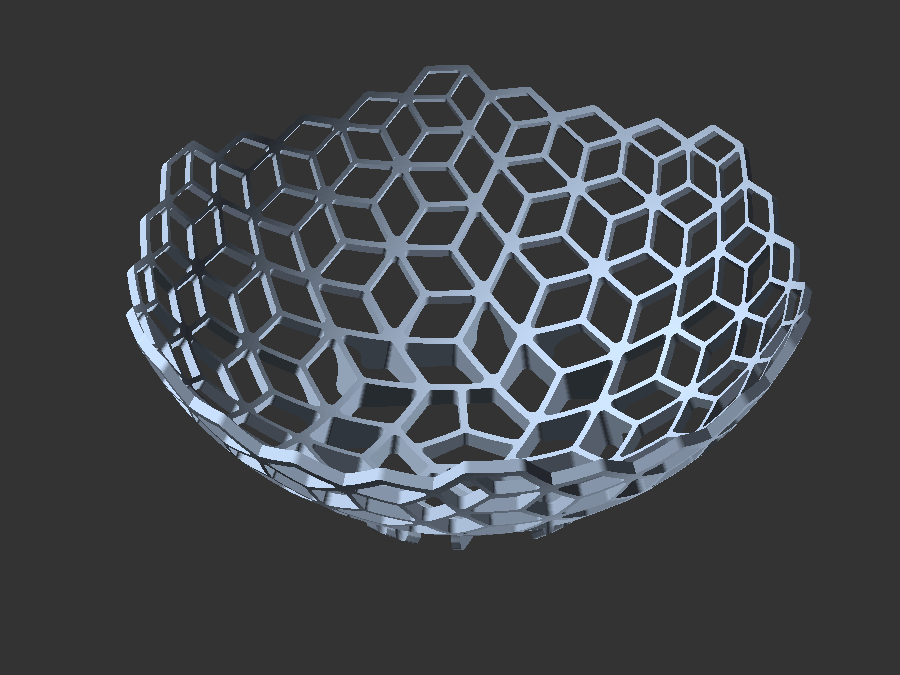 Hexagon projection bowl