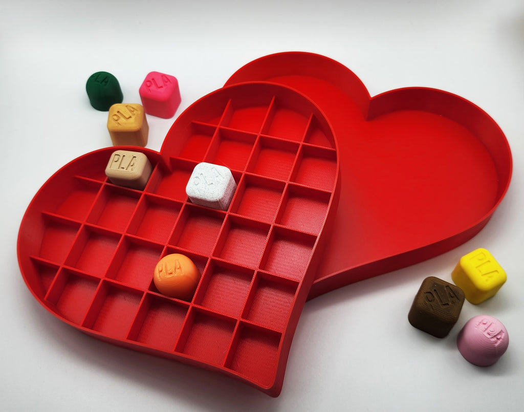 Filament Swatch Heart Candy Box