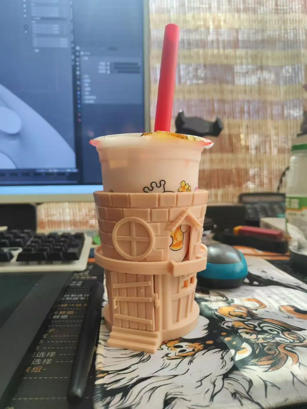 笔筒，奶茶杯套