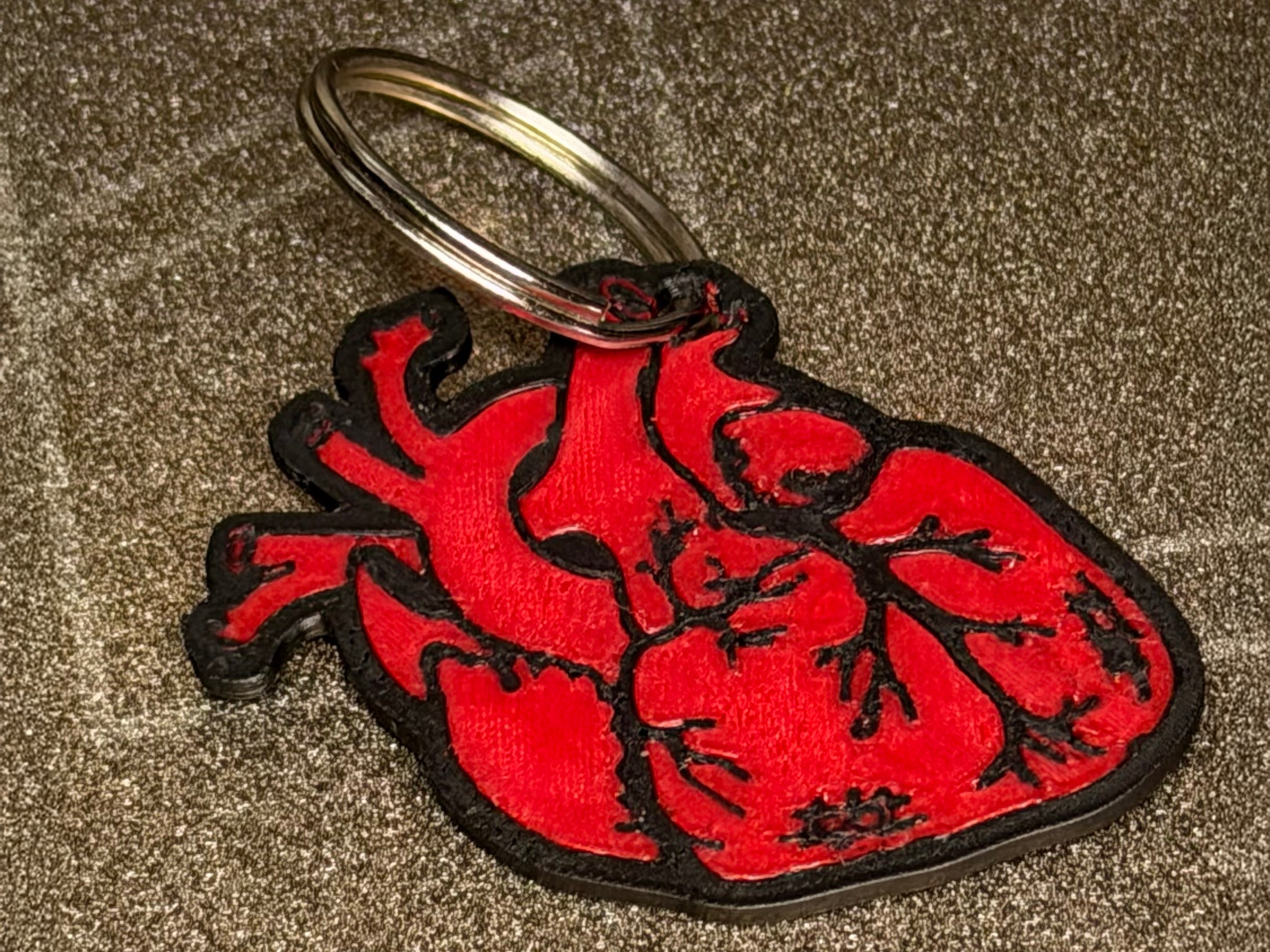 Anatomically Correct Heart Keychain