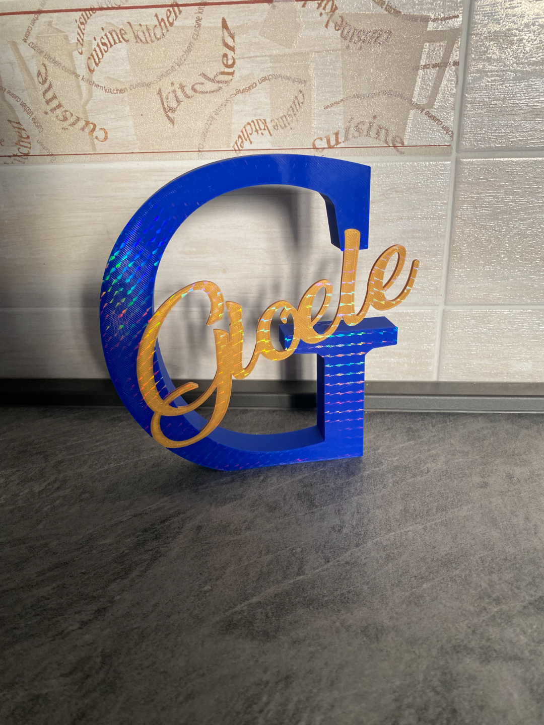 3D letter with name,lettera 3d con nome
