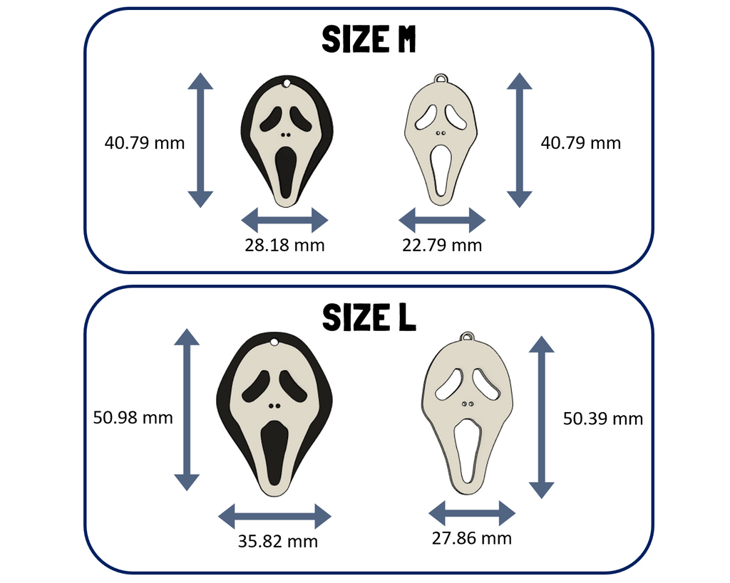 Scream earrings halloween