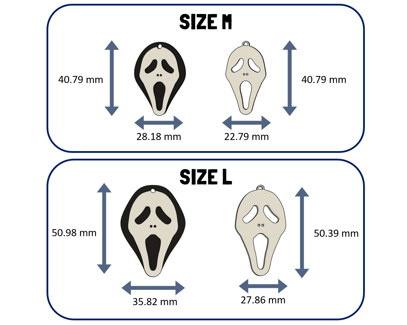 Scream earrings halloween