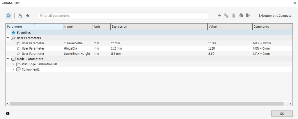 Parametric Print In Place Calibration Tool