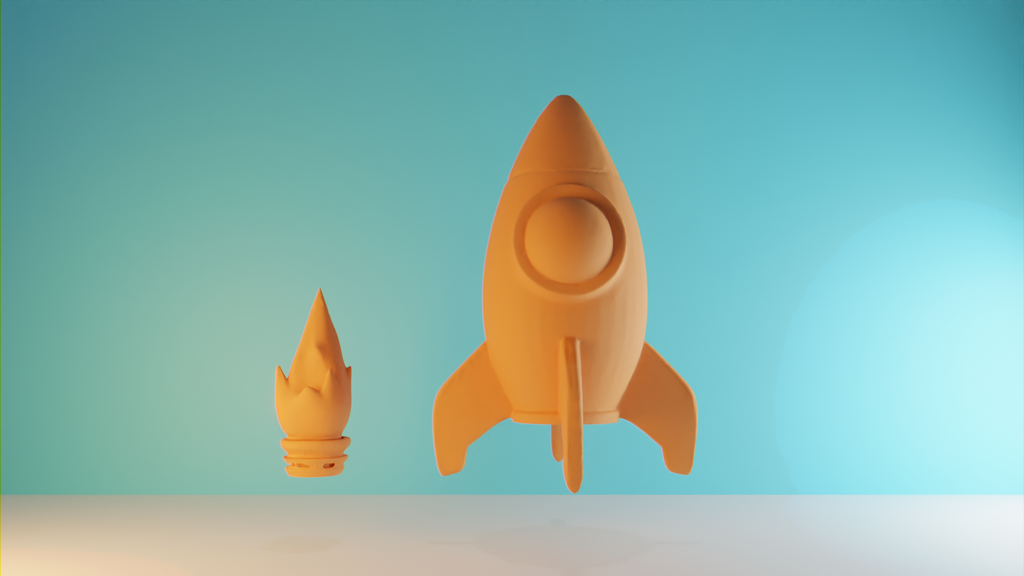 Colorful spaceship / rocket
