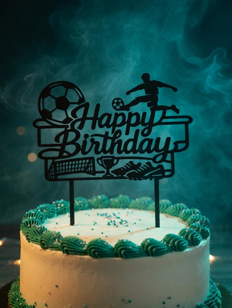 Happy Birthday Soccer Cake Topper
