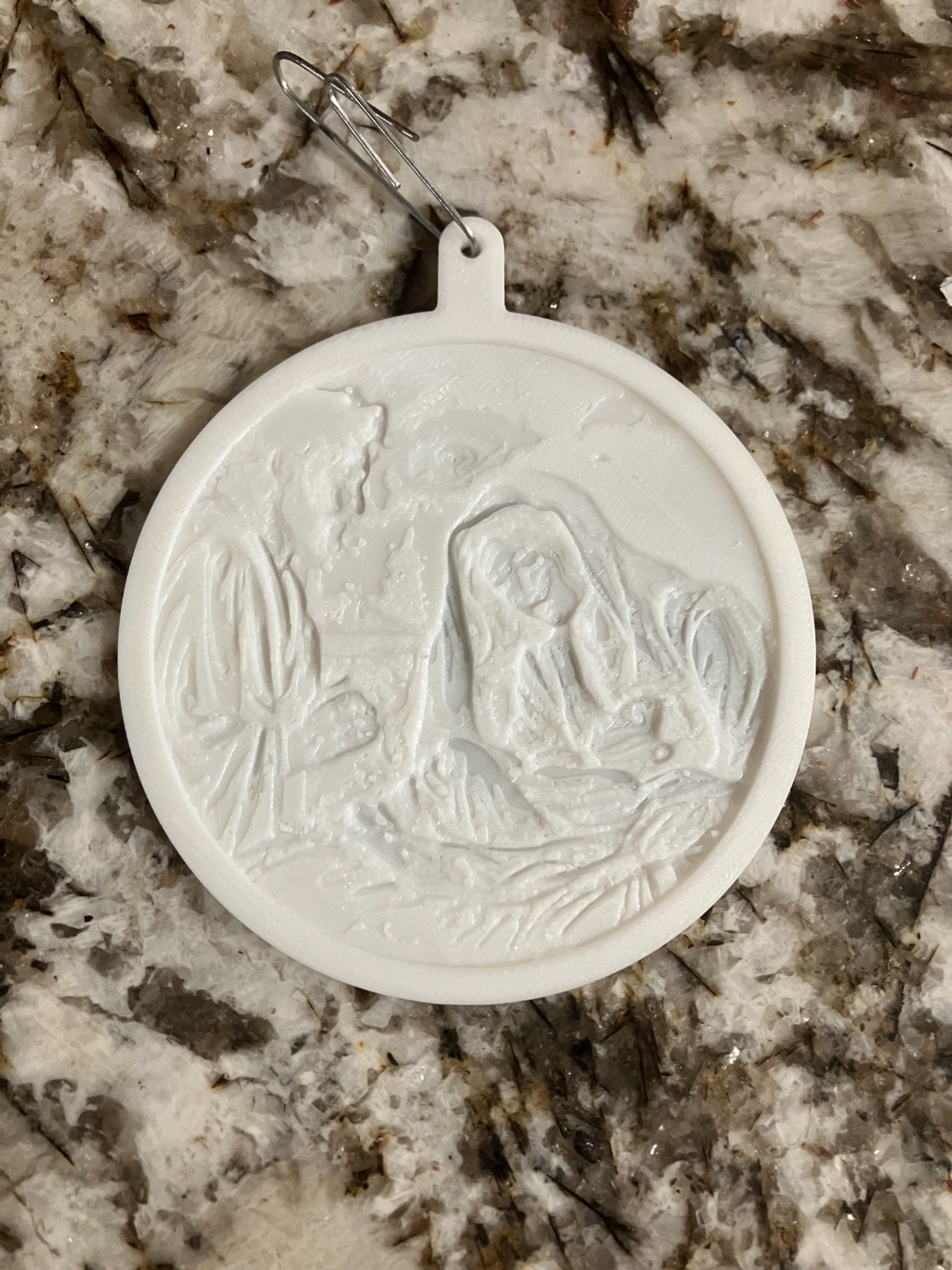 Manger Scene Lithophane Ornament