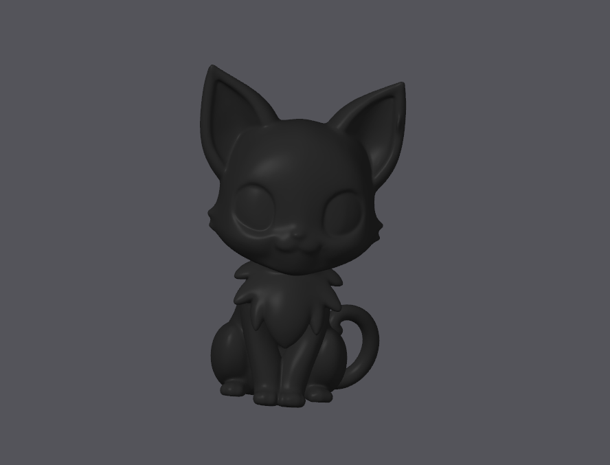 Cute Cat with Fuzzy Fur - Printmon Maker