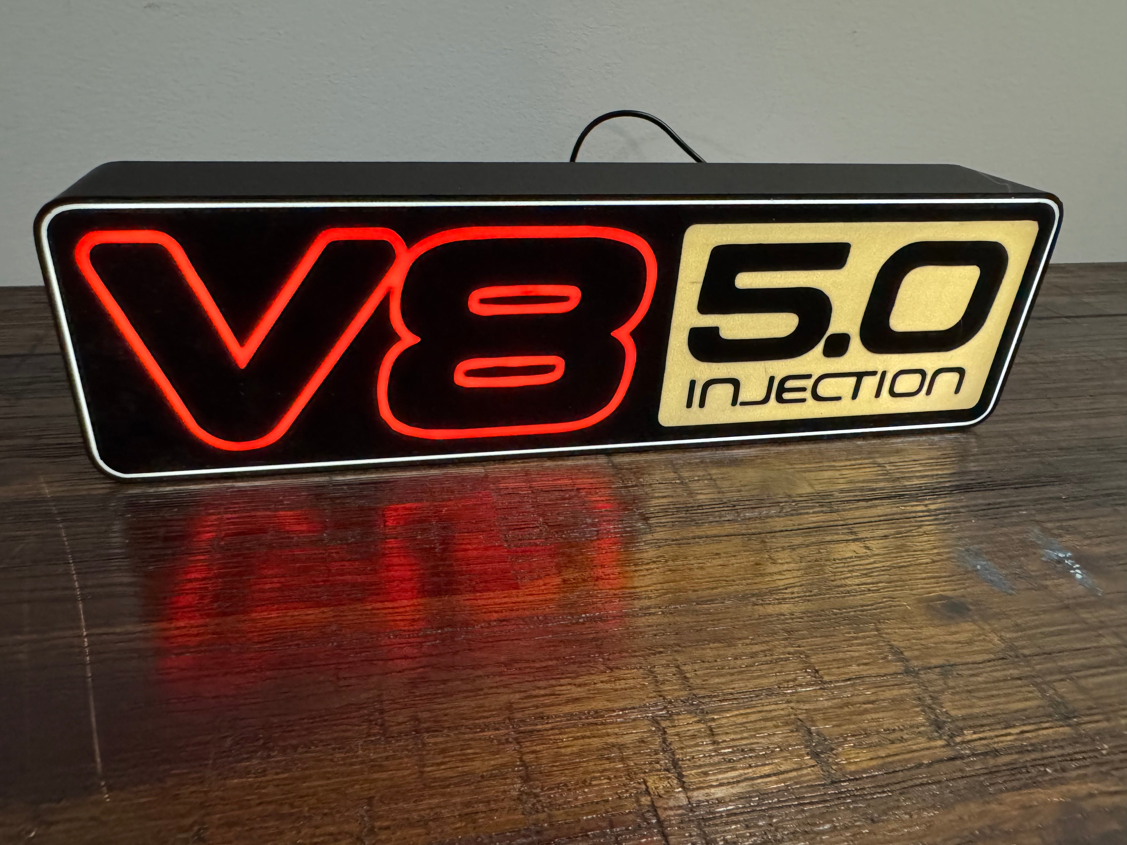 Holden Commodore V8 5.0L Badge - Light up Sign