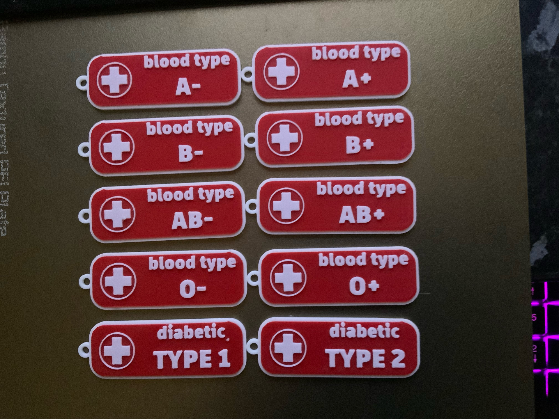 medical keychains / charms pack 1 free commercial