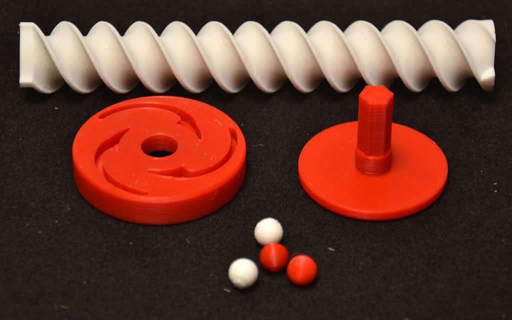 The Cyclone: triple lift, triple track marble machine