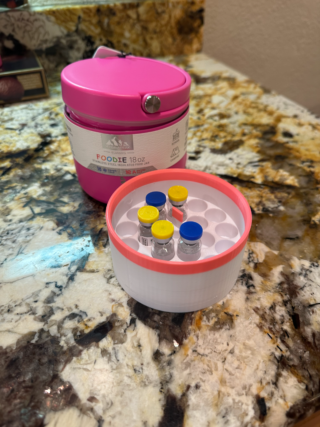 3ml vial insert for Hydrapeak food thermos