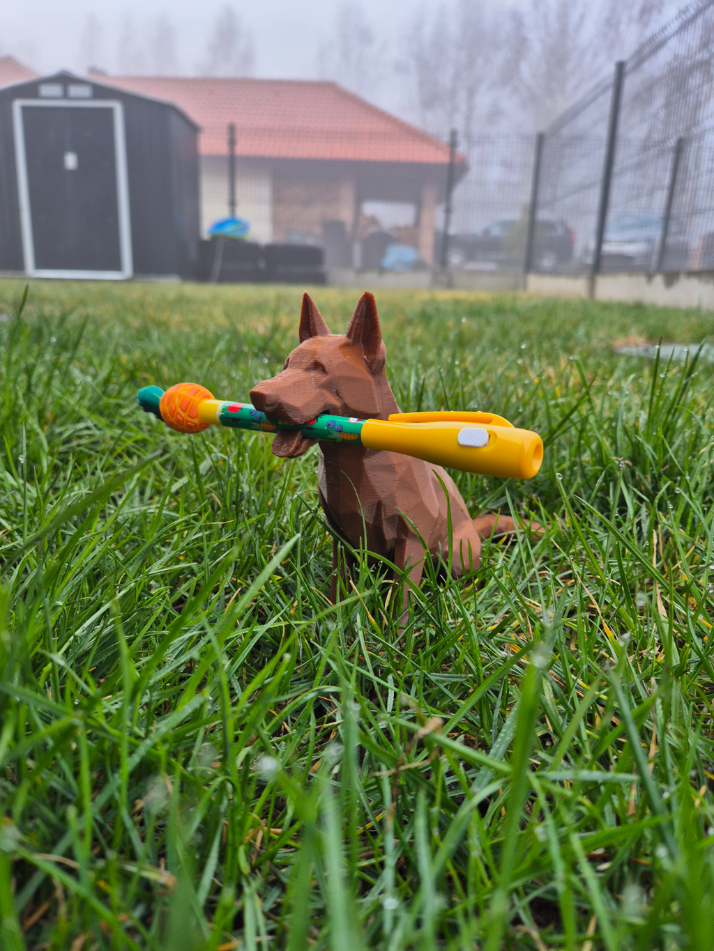 Low poly dog, pen stand, shepherd german